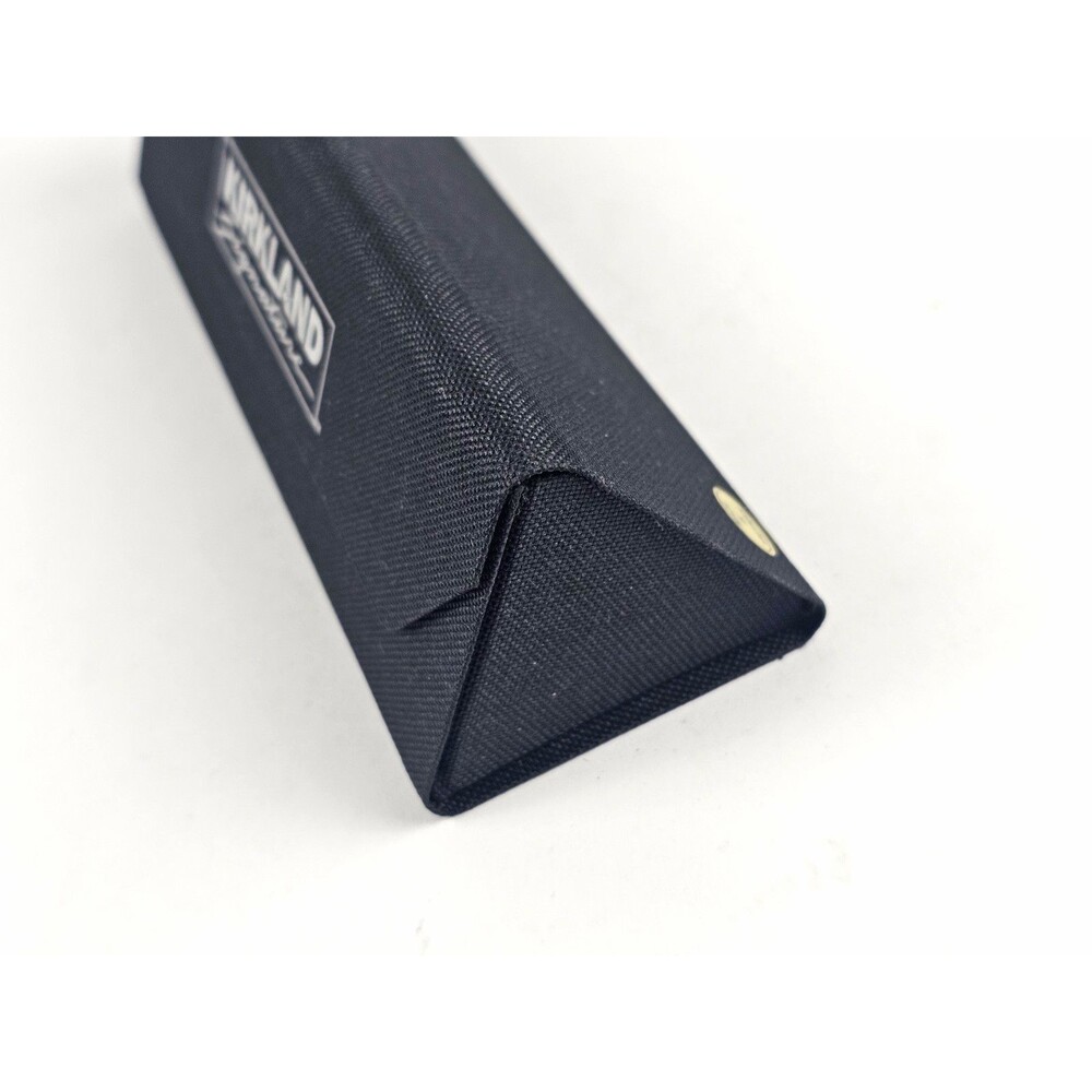 Kirkland Signature Black Triangle Eyeglass Glasses Magnetic Fabric Case